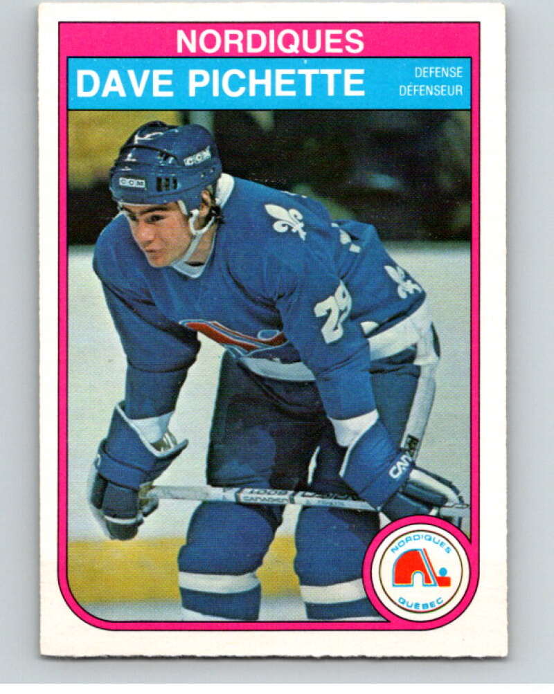 1982-83 O-Pee-Chee #289 Dave Pichette  Quebec Nordiques  V59103 Image 1