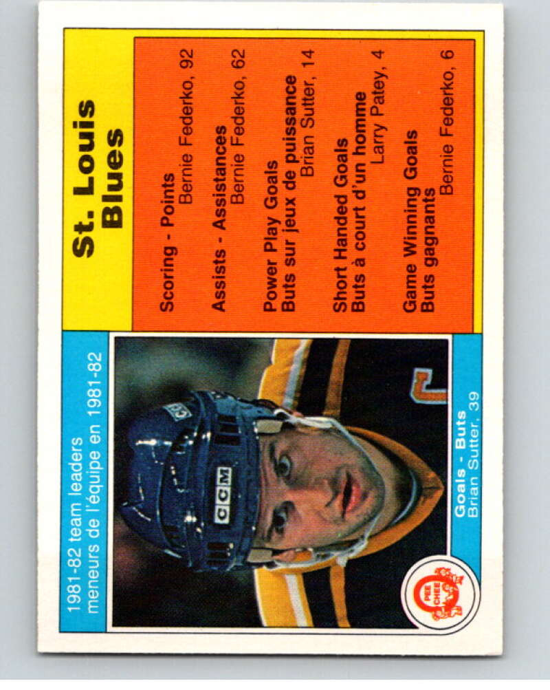 1982-83 O-Pee-Chee #298 Brian Sutter TL  St. Louis Blues  V59171 Image 1