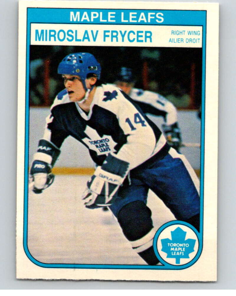 1982-83 O-Pee-Chee #321 Miroslav Frycer  RC Rookie Toronto Maple Leafs  V59338 Image 1