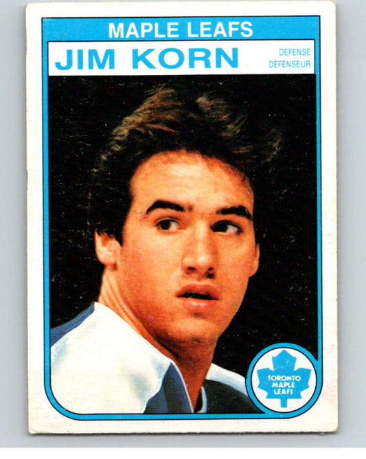 1982-83 O-Pee-Chee #323 Jim Korn  Toronto Maple Leafs  V59356 Image 1