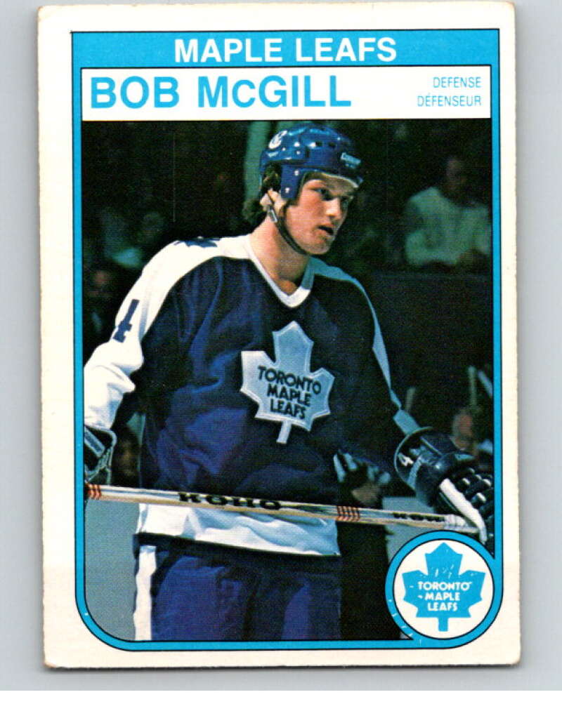 1982-83 O-Pee-Chee #327 Bob McGill  RC Rookie Toronto Maple Leafs  V59383 Image 1