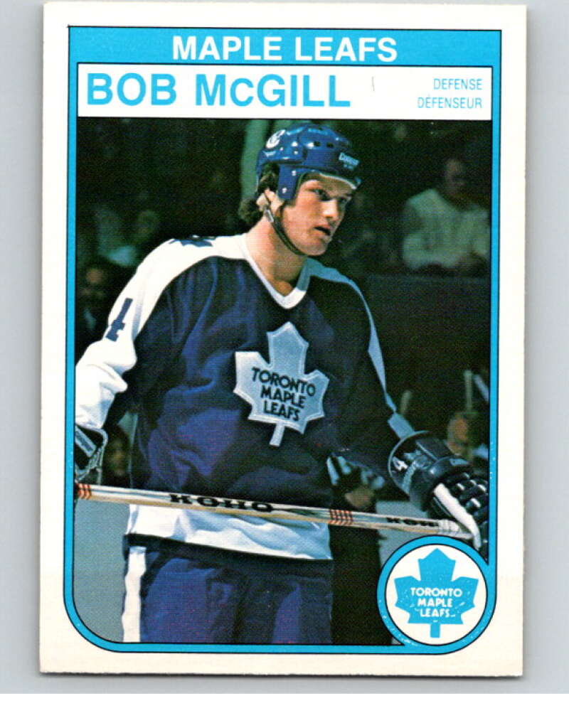 1982-83 O-Pee-Chee #327 Bob McGill  RC Rookie Toronto Maple Leafs  V59384 Image 1