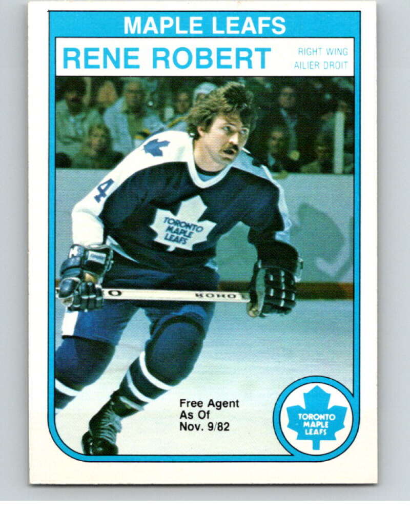 1982-83 O-Pee-Chee #330 Rene Robert  Toronto Maple Leafs  V59403 Image 1