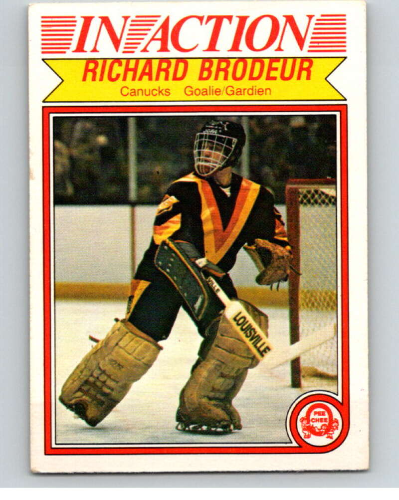 1982-83 O-Pee-Chee #340 Richard Brodeur IA  Vancouver Canucks  V59480 Image 1