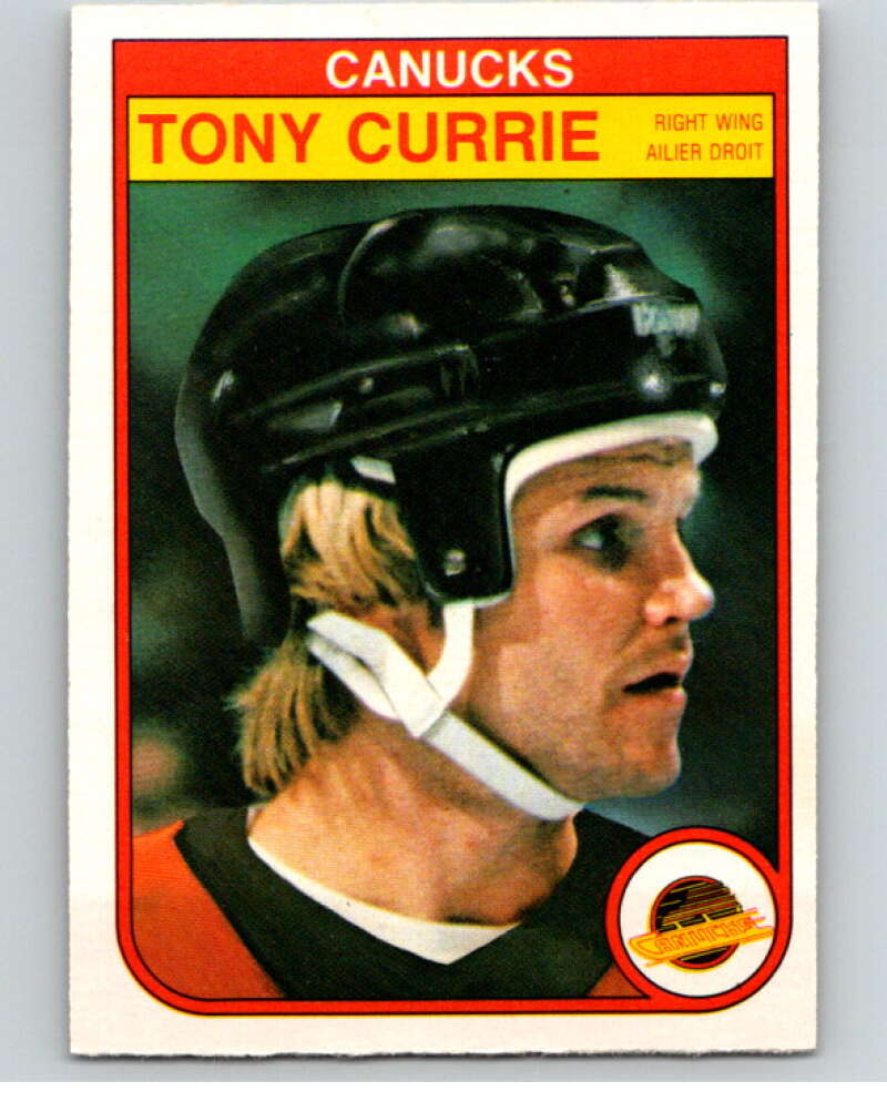 1982-83 O-Pee-Chee #341 Tony Currie  Vancouver Canucks  V59487 Image 1