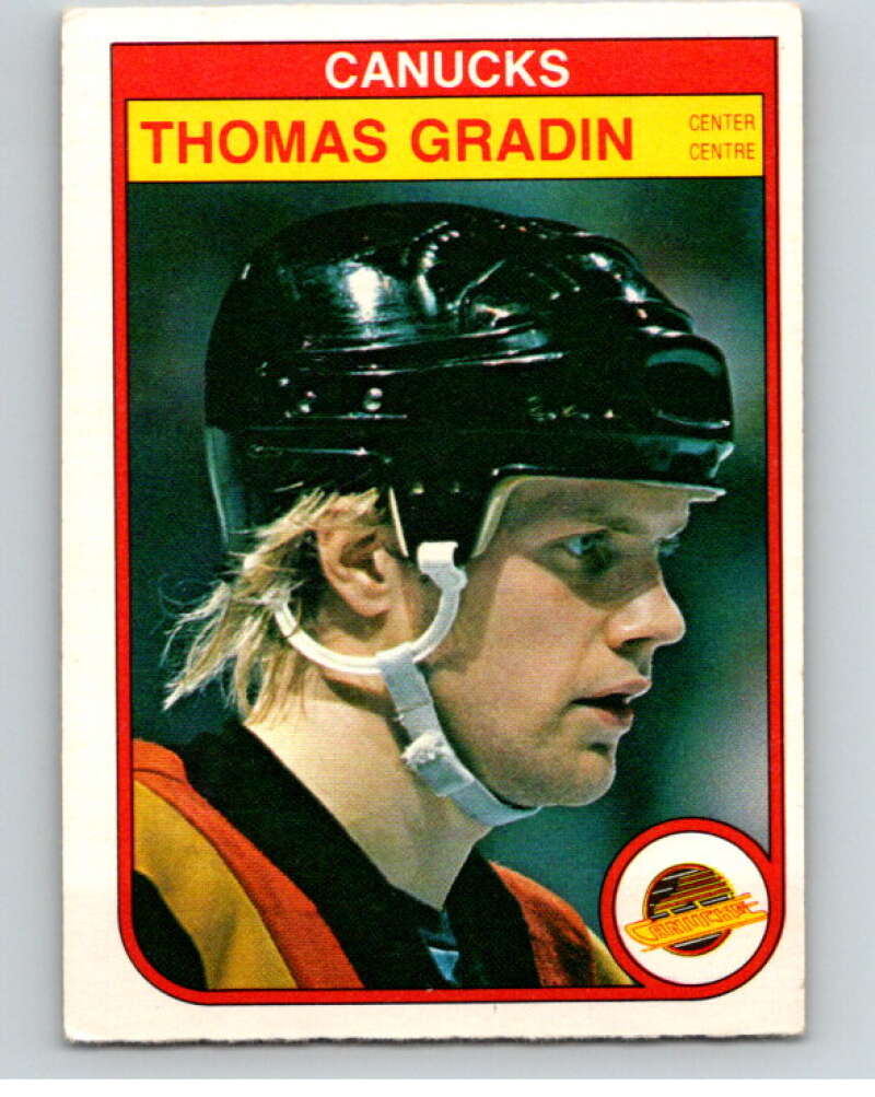 1982-83 O-Pee-Chee #344 Thomas Gradin Vancouver Canucks V59509 