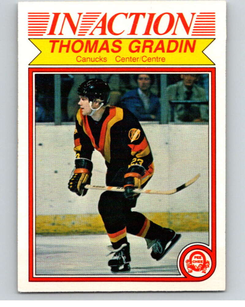 1982-83 O-Pee-Chee #345 Thomas Gradin IA  Vancouver Canucks  V59510 Image 1