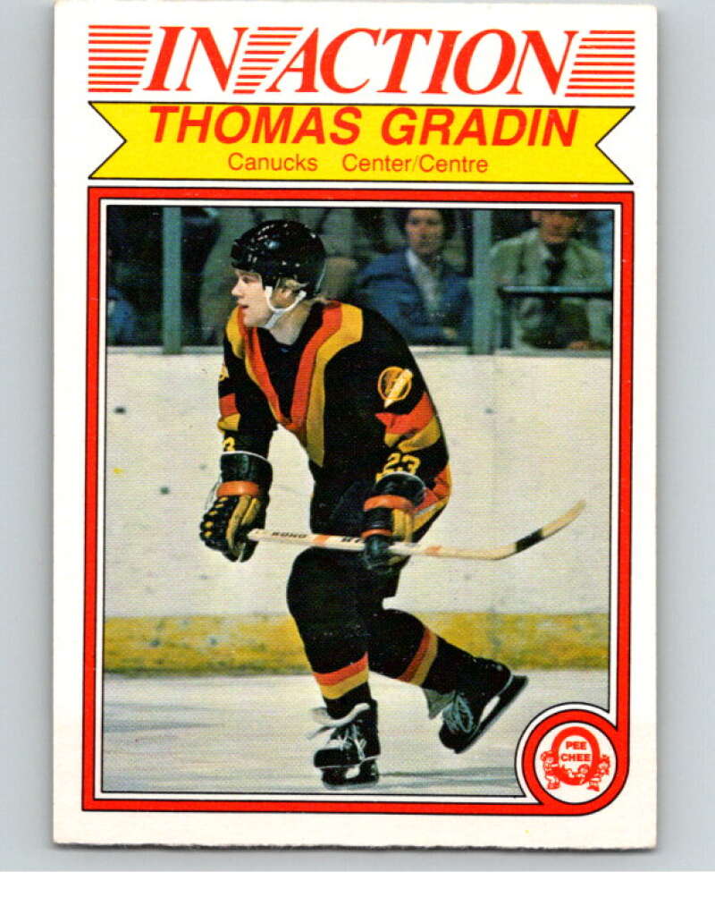 1982-83 O-Pee-Chee #345 Thomas Gradin IA  Vancouver Canucks  V59517 Image 1