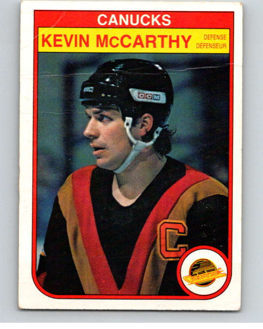 1982-83 O-Pee-Chee #351 Kevin McCarthy  Vancouver Canucks  V59557 Image 1