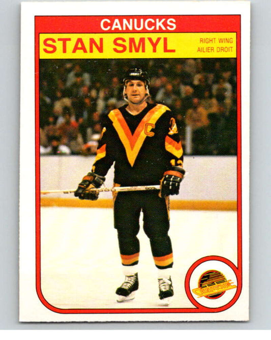 1982-83 O-Pee-Chee #356 Stan Smyl  Vancouver Canucks  V59595 Image 1