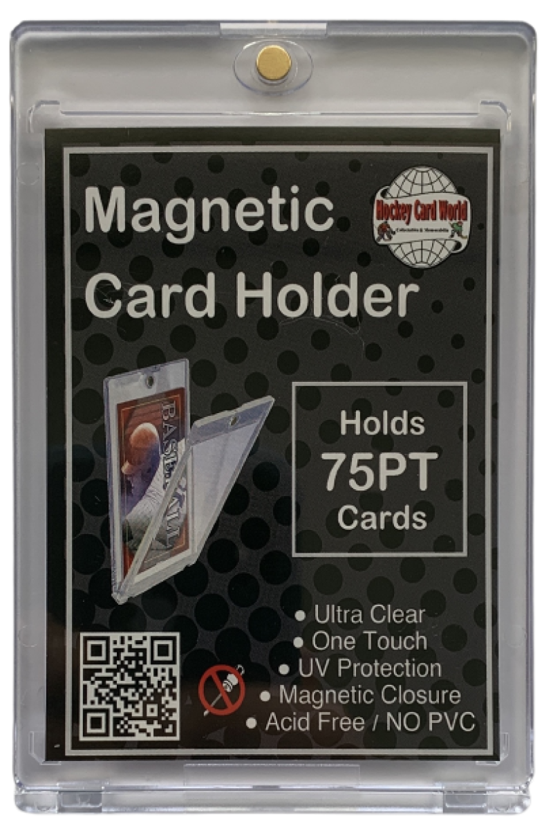 Hockey Card World 75pt Magnetic 1Touch Card Holder One Touch - Ultra Clear Image 1