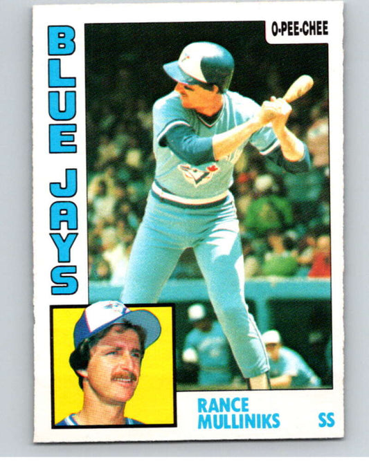 1984 O-Pee-Chee Baseball #19 Rance Mulliniks Blue Jays  V59928 Image 1