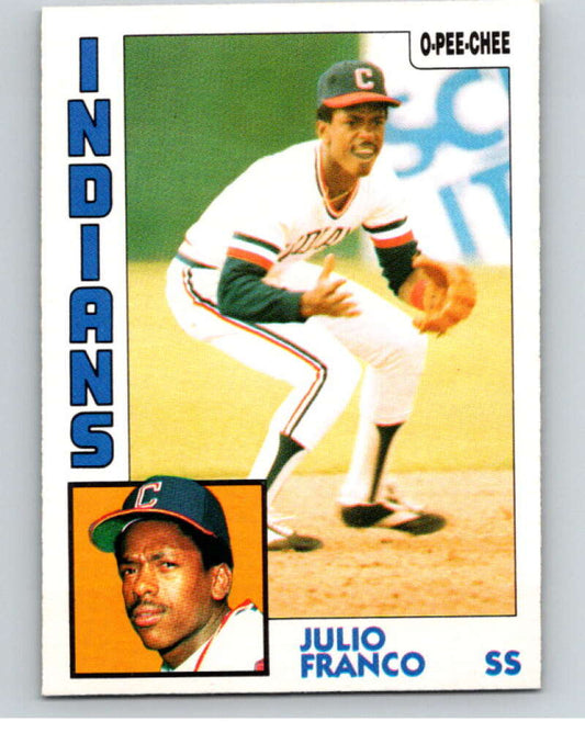 1984 O-Pee-Chee Baseball #48 Julio Franco  Cleveland Indians  V59933 Image 1