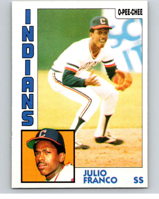 1984 O-Pee-Chee Baseball #48 Julio Franco  Cleveland Indians  V59934 Image 1