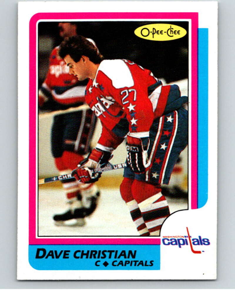 1986-87 O-Pee-Chee #21 Dave Christian  Washington Capitals  V63240 Image 1