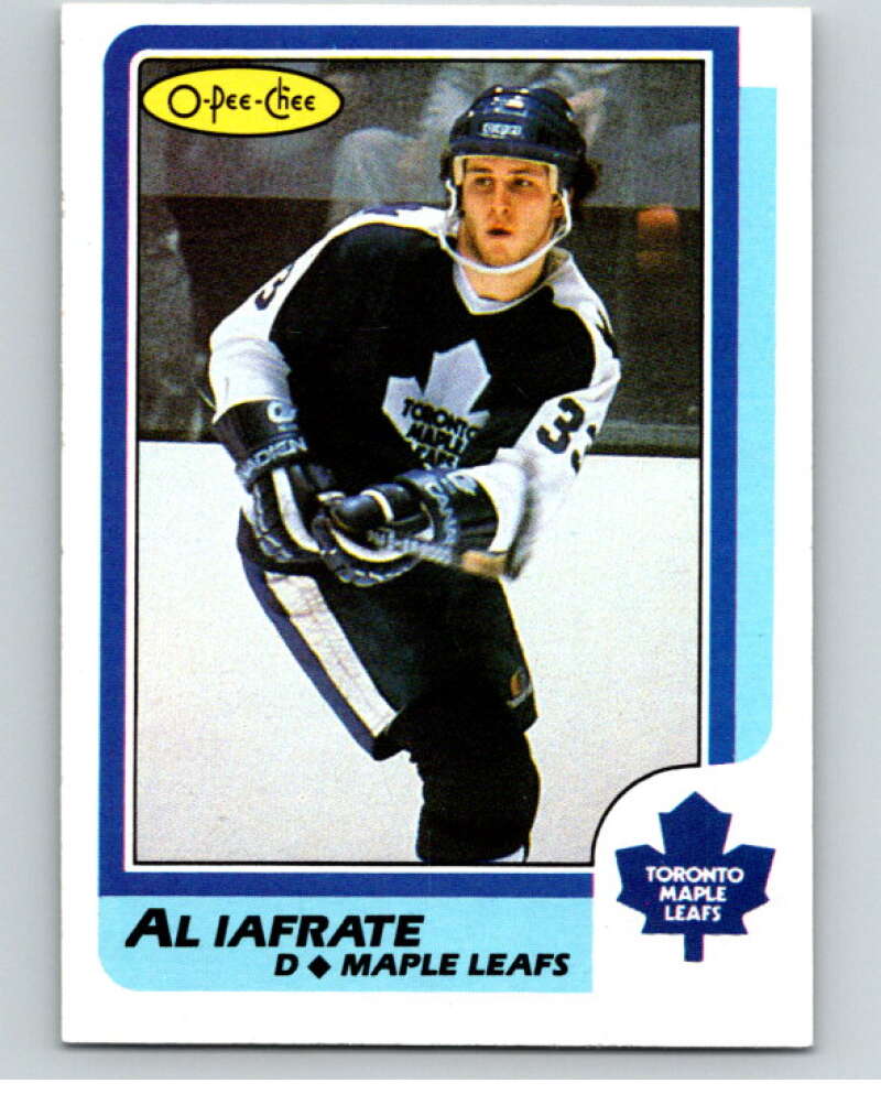 1986-87 O-Pee-Chee #26 Al Iafrate  Toronto Maple Leafs  V63251 Image 1