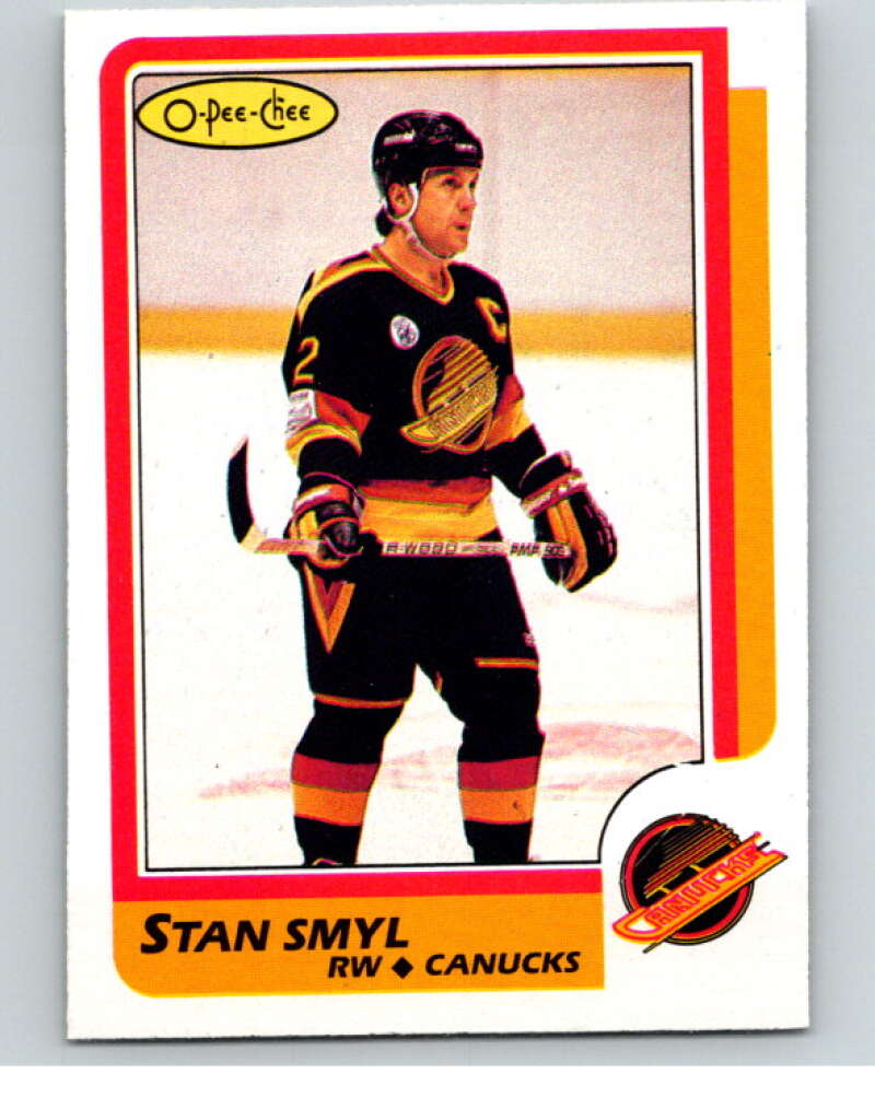 1986-87 O-Pee-Chee #50 Stan Smyl  Vancouver Canucks  V63292 Image 1