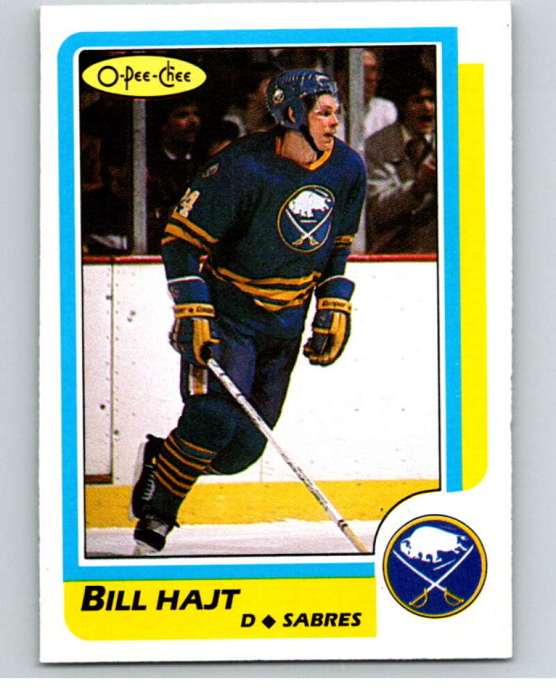 1986-87 O-Pee-Chee #52 Bill Hajt  Buffalo Sabres  V63296 Image 1