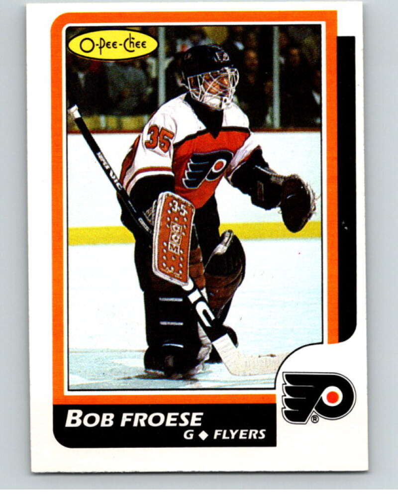 1986-87 O-Pee-Chee #55 Bob Froese  Philadelphia Flyers  V63299 Image 1