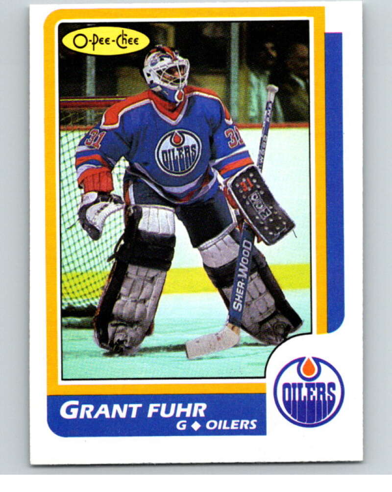 1986-87 O-Pee-Chee #56 Grant Fuhr  Edmonton Oilers  V63301 Image 1
