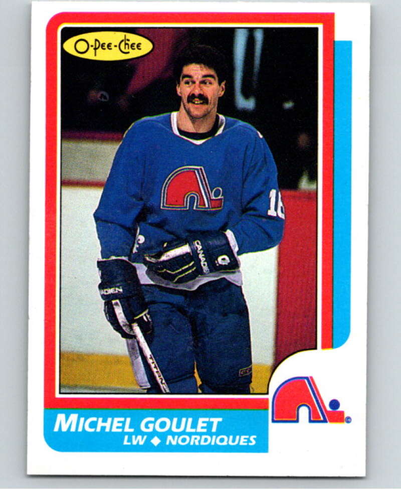 1986-87 O-Pee-Chee #92 Michel Goulet  Quebec Nordiques  V63386 Image 1