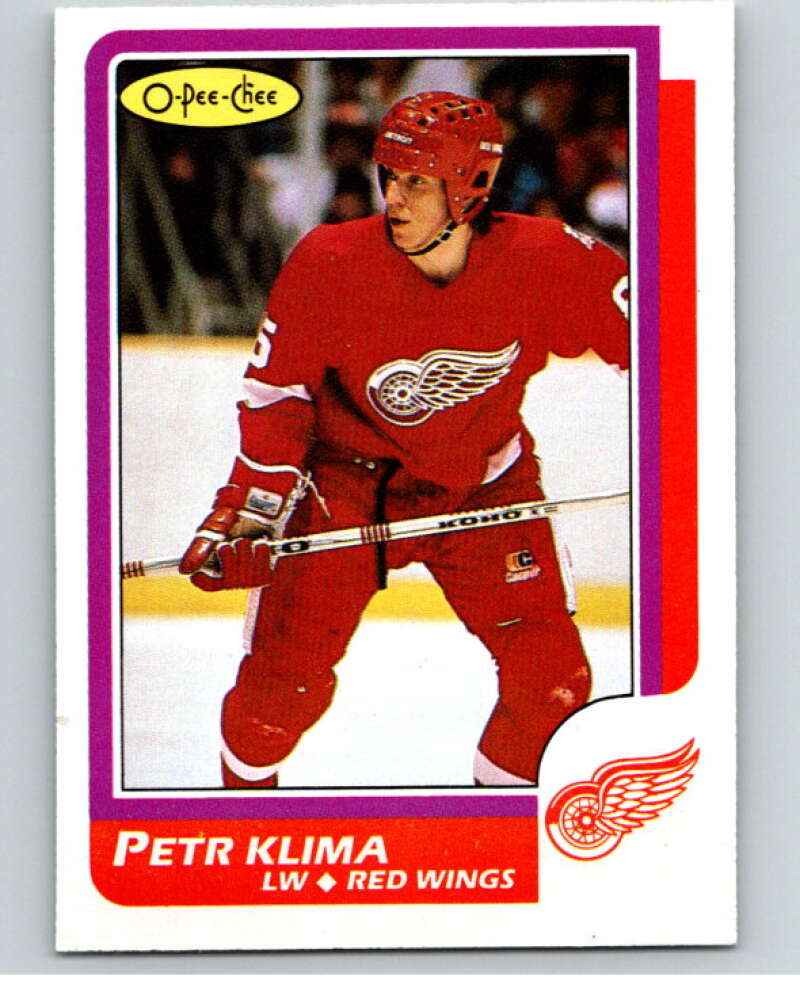 1986-87 O-Pee-Chee #98 Petr Klima  RC Rookie Detroit Red Wings  V63396 Image 1