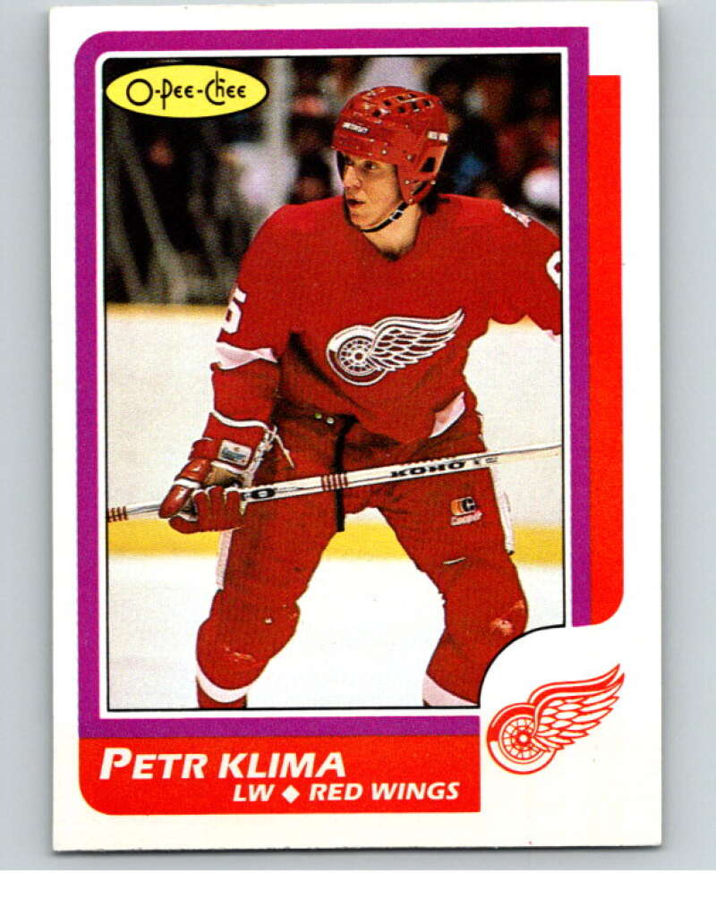 1986-87 O-Pee-Chee #98 Petr Klima  RC Rookie Detroit Red Wings  V63397 Image 1