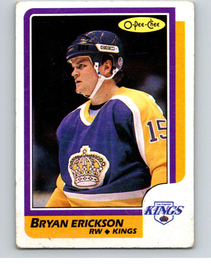 1986-87 O-Pee-Chee #101 Bryan Erickson  Los Angeles Kings  V63405 Image 1