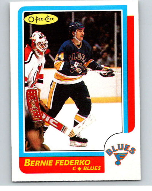 1986-87 O-Pee-Chee #105 Bernie Federko  St. Louis Blues  V63419 Image 1