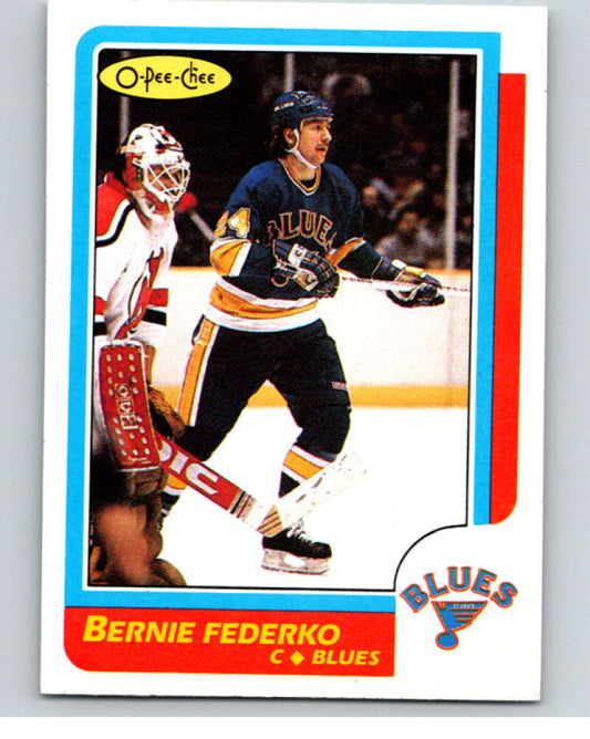 1986-87 O-Pee-Chee #105 Bernie Federko  St. Louis Blues  V63421 Image 1