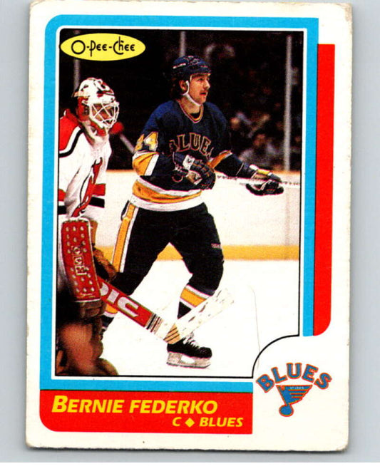 1986-87 O-Pee-Chee #105 Bernie Federko  St. Louis Blues  V63422 Image 1