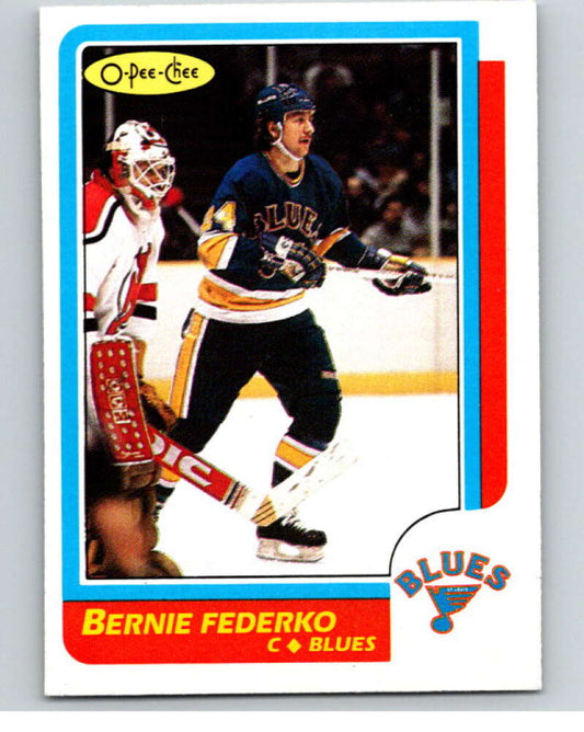 1986-87 O-Pee-Chee #105 Bernie Federko  St. Louis Blues  V63423 Image 1