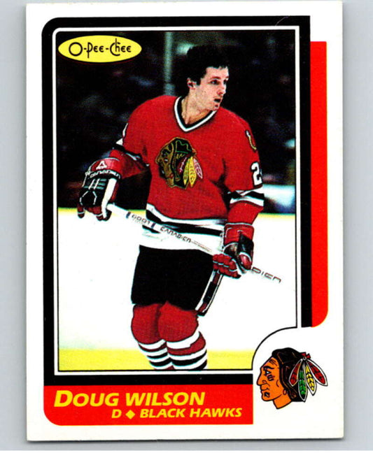 1986-87 O-Pee-Chee #106 Doug Wilson  Chicago Blackhawks  V63424 Image 1