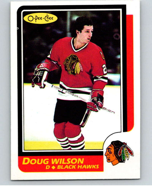 1986-87 O-Pee-Chee #106 Doug Wilson  Chicago Blackhawks  V63425 Image 1
