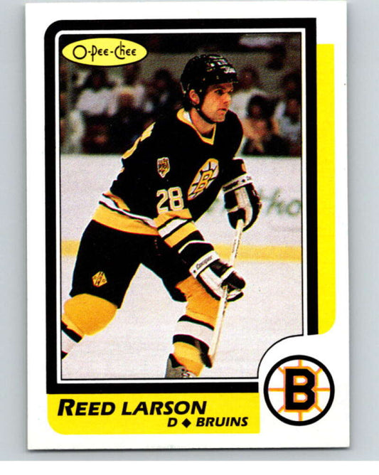 1986-87 O-Pee-Chee #110 Reed Larson  Boston Bruins  V63435 Image 1