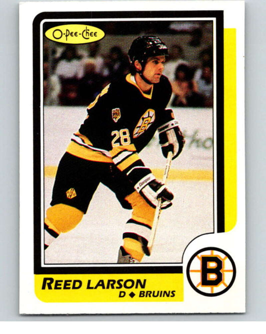 1986-87 O-Pee-Chee #110 Reed Larson  Boston Bruins  V63436 Image 1