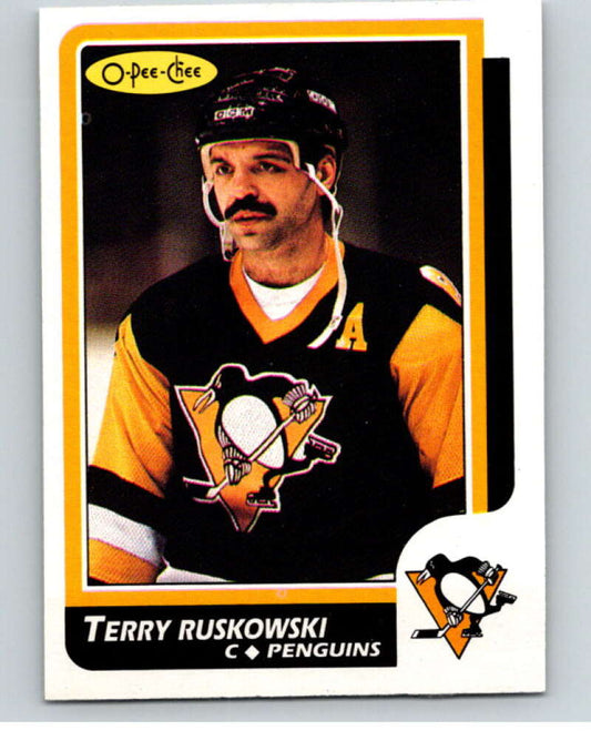 1986-87 O-Pee-Chee #111 Terry Ruskowski  Pittsburgh Penguins  V63438 Image 1