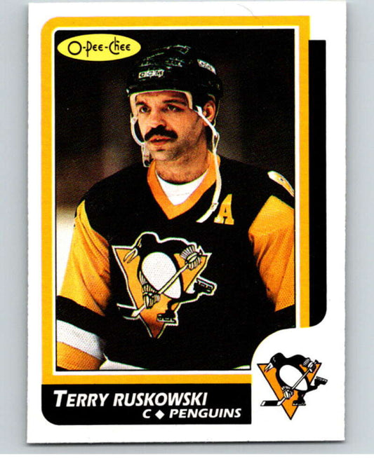 1986-87 O-Pee-Chee #111 Terry Ruskowski  Pittsburgh Penguins  V63439 Image 1