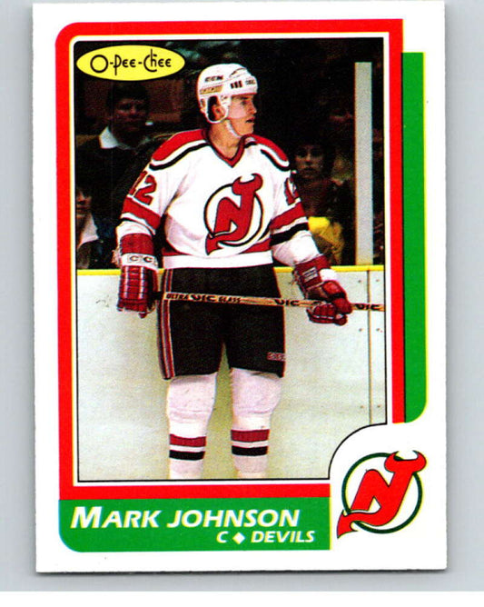1986-87 O-Pee-Chee #112 Mark Johnson  New Jersey Devils  V63440 Image 1