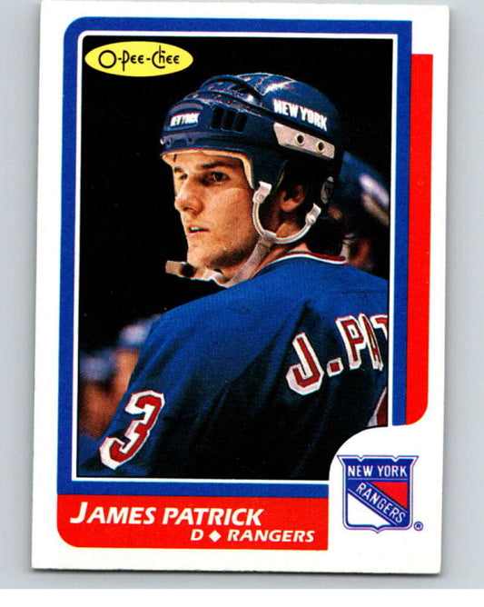 1986-87 O-Pee-Chee #113 James Patrick  New York Rangers  V63441 Image 1
