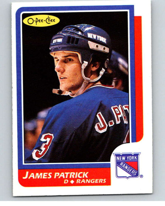 1986-87 O-Pee-Chee #113 James Patrick  New York Rangers  V63442 Image 1