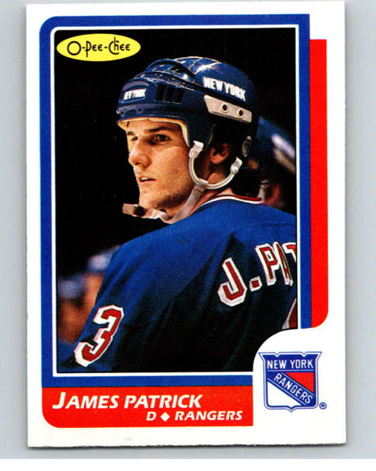 1986-87 O-Pee-Chee #113 James Patrick  New York Rangers  V63443 Image 1