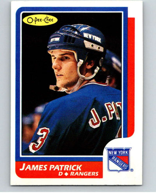 1986-87 O-Pee-Chee #113 James Patrick  New York Rangers  V63444 Image 1