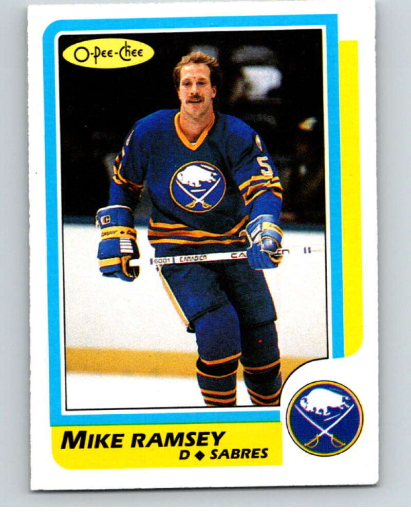 1986-87 O-Pee-Chee #115 Mike Ramsey  Buffalo Sabres  V63447 Image 1