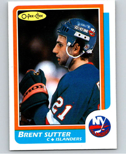 1986-87 O-Pee-Chee #117 Brent Sutter  New York Islanders  V63449 Image 1