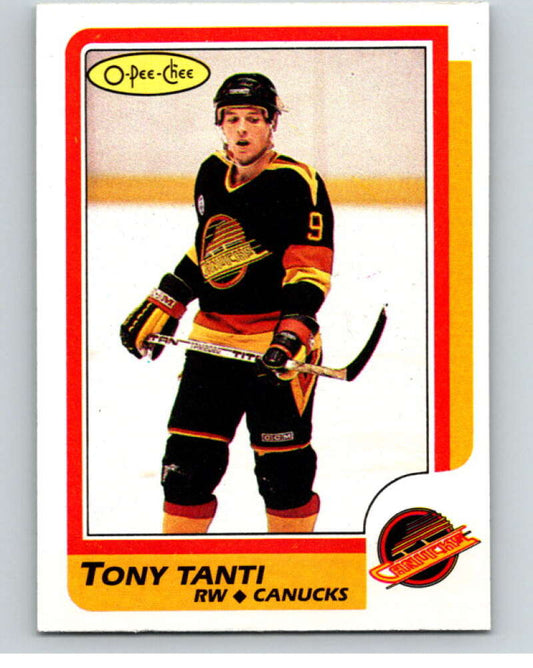 1986-87 O-Pee-Chee #120 Tony Tanti  Vancouver Canucks  V63454 Image 1