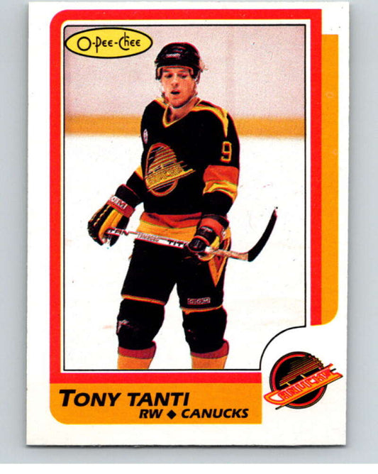 1986-87 O-Pee-Chee #120 Tony Tanti  Vancouver Canucks  V63455 Image 1