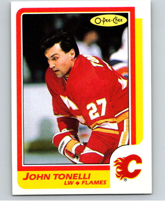 1986-87 O-Pee-Chee #132 John Tonelli  Calgary Flames  V63481 Image 1