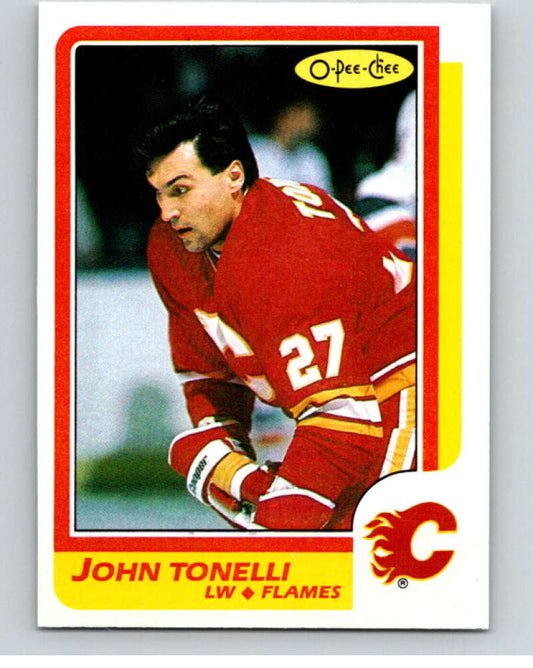 1986-87 O-Pee-Chee #132 John Tonelli  Calgary Flames  V63482 Image 1
