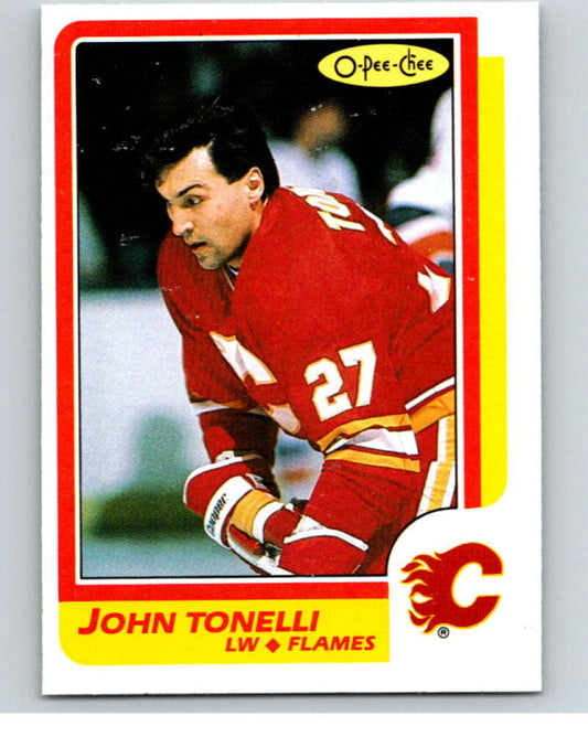 1986-87 O-Pee-Chee #132 John Tonelli  Calgary Flames  V63483 Image 1